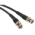 TE Connectivity BNC Series RG59 600 mm Coaxial Cable 75 Ω Black, Terminated RG59