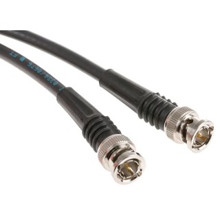 TE Connectivity BNC Series RG59 600 mm Coaxial Cable 75 Ω Black, Terminated RG59