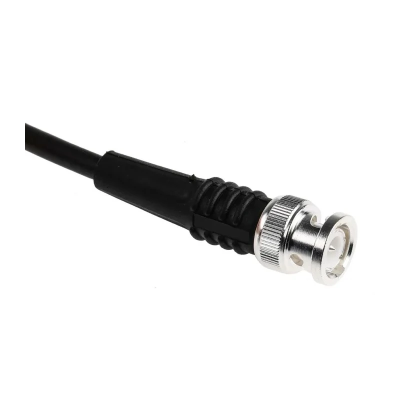 TE Connectivity 50 Ohm BNC RF Coaxial Cable Assembly 250 mm Length RG58 Coaxial Cable Black, Terminated RG58