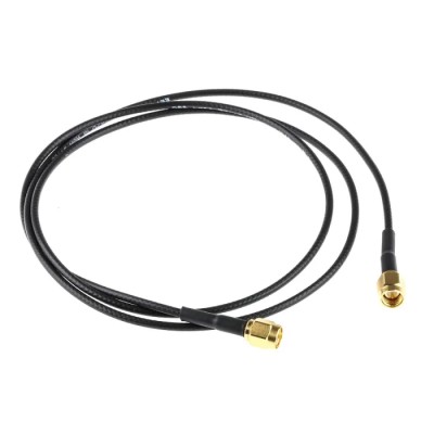 TE Connectivity SMA Series 1 m RG174 Coaxial Cable 50 Ω Black Terminated RG174