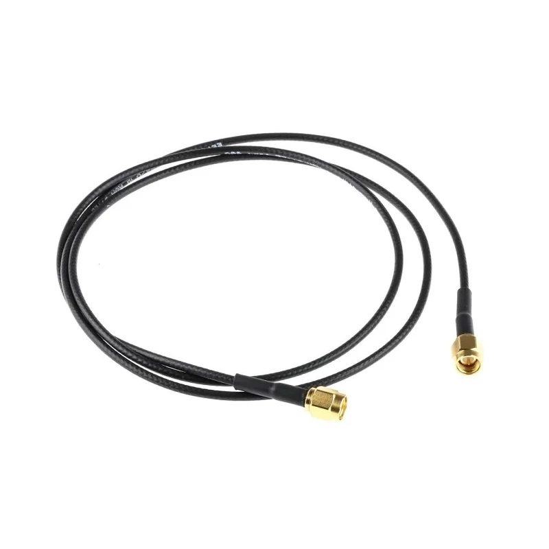 TE Connectivity SMA Series 1 m RG174 Coaxial Cable 50 Ω Black Terminated RG174