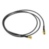 TE Connectivity SMA Series 1 m RG174 Coaxial Cable 50 Ω Black Terminated RG174