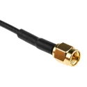 TE Connectivity SMA Series 1 m RG174 Coaxial Cable 50 Ω Black Terminated RG174