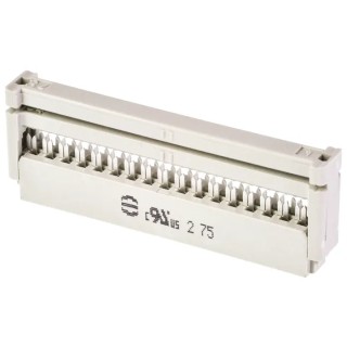 HARTING 34-Way IDC Connector Female for Cable, 2 Row, Shrouded, Gold Plating, 2A, 320V AC, SEK 18 Series 09185346813