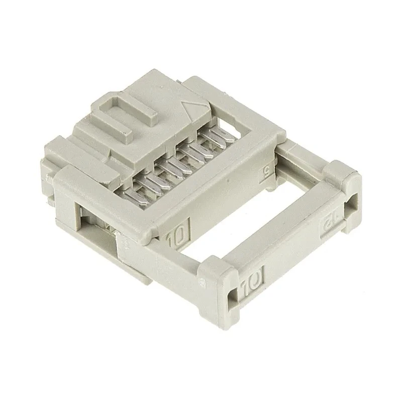 HARTING 10-Way 2 Row Female IDC Connector for Cable, 2.5A, 320V AC, Gold Plated Contacts 09185106813