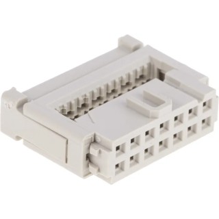 HARTING 14-Way IDC Connector Female Cable Mount, 2-Row, 320V AC, 2.5A, Gold Plated Contacts 09185146813