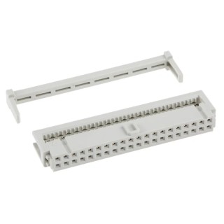 HARTING 40-Way IDC Connector Female for Cable, 2 Row, 2.5A Current, 320V AC, Gold Plated Contacts 09185406813