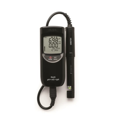 Hanna Instruments High Range pH Meter with ±0.01 pH Accuracy, 0.01 pH Resolution, 0 to 14 pH Measurement Range, 60 HI-991301