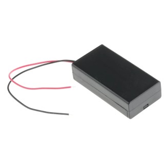 Keystone Battery Holder for 2 AA Cells with Coil Spring Termination, Chassis Mount, ABS Body, 68.3mm Length 2490