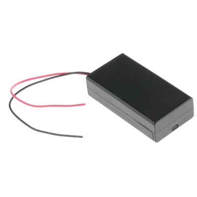 Keystone Battery Holder for 2 AA Cells with Coil Spring Termination, Chassis Mount, ABS Body, 68.3mm Length 2490