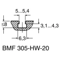 BALLUFF Bracket for Pneumatic Cylinder BMF 305-HW-20