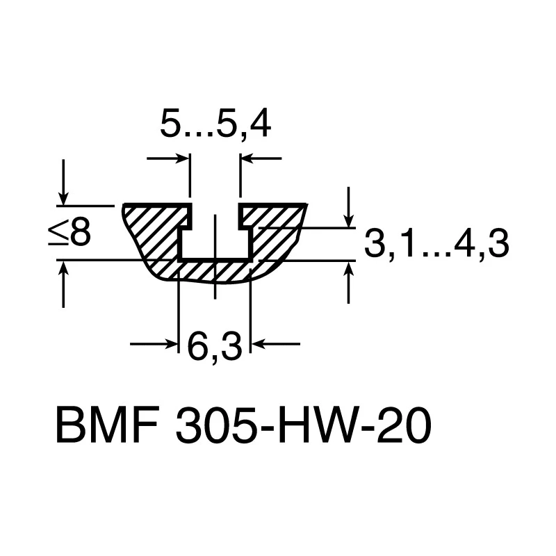 BALLUFF Bracket for Pneumatic Cylinder BMF 305-HW-20