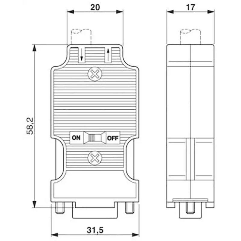 Phoenix Contact SUBCON-PLUS-PROFIB/AX 9 Way Straight Cable D-Sub Connector Male 5V 100mA ABS Housing 2744377