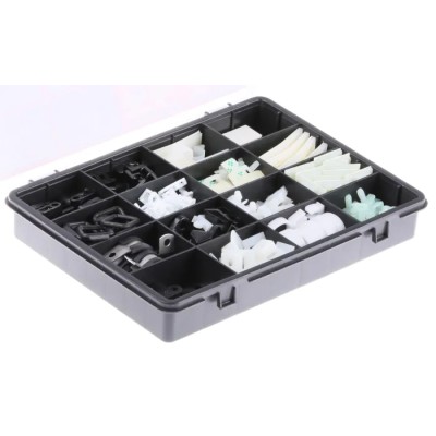 HellermannTyton Cable Accessory Fixing Kit Black Polyamide 12, Polyacetal, Polyamide 4.6, Ethylene 151-00000 BMS-100-DIV-MIX