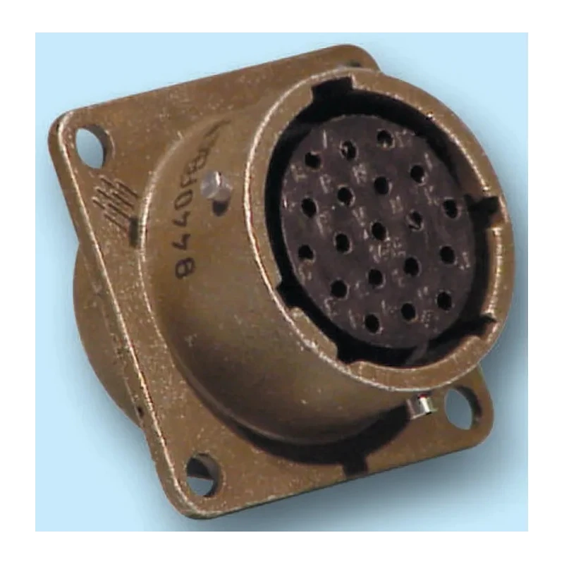 Glenair Copper Alloy Straight 6 Way Box Mount MIL Spec Circular Connector Female Brown, Male Contacts, Shell IPT02A10-6P