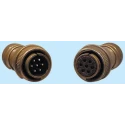 Glenair Copper Alloy Straight 3 Way Cable MIL Spec Circular Connector Male, Male Contacts, Shell Size 14 IT3106A14S7PPHM