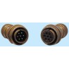 Glenair Copper Alloy Straight 3 Way Cable MIL Spec Circular Connector Male, Male Contacts, Shell Size 14 IT3106A14S7PPHM