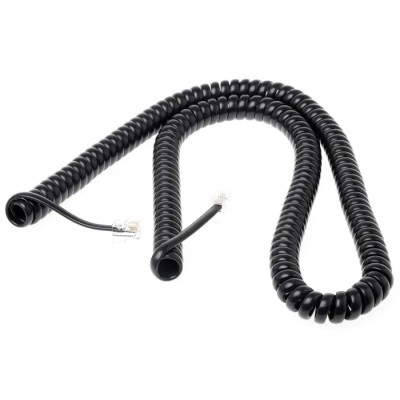 Decelect Telephone Cord, Black, 5 m SPE190842