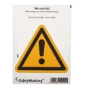 Wolk Hazard Warning Sign Label Self-Adhesive Polyvinyl Chloride 100mm x 100mm 21.0196