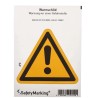 Wolk Hazard Warning Sign Label Self-Adhesive Polyvinyl Chloride 100mm x 100mm 21.0196
