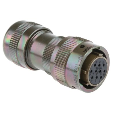 Glenair MIL Spec Circular Connector Copper Alloy Straight 10 Way Cable, Female and Male Contacts, Shell Size 12 IPT06