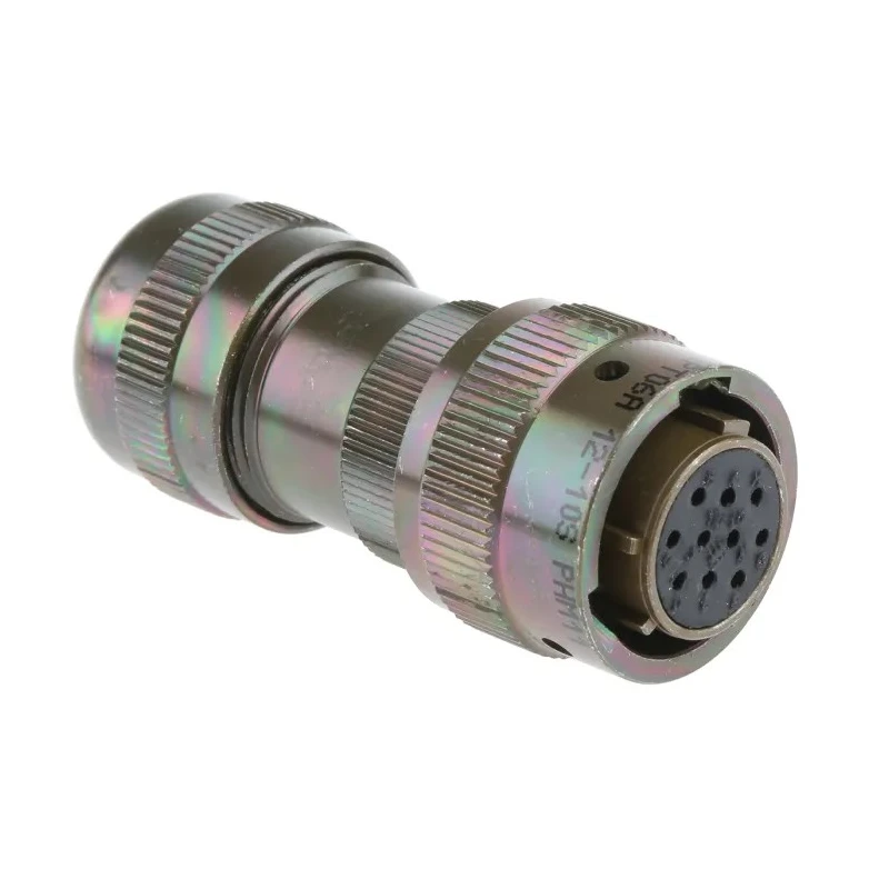 Glenair MIL Spec Circular Connector Copper Alloy Straight 10 Way Cable, Female and Male Contacts, Shell Size 12 IPT06