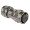 Glenair MIL Spec Circular Connector Copper Alloy Straight 10 Way Cable, Female and Male Contacts, Shell Size 12 IPT06