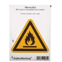 Wolk Hazard Warning Sign Label Self-Adhesive Polyvinyl Chloride 100mm x 100mm 21.0151