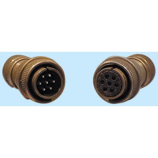 Glenair Copper Alloy Straight 14 Way Cable MIL Spec Circular Connector Male, Female Contacts, Shell Size 20 IT3106A2027SPHM