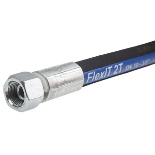 RS PRO 758mm Synthetic Rubber Hydraulic Hose Assembly, 330 bar Max Pressure 110-2003