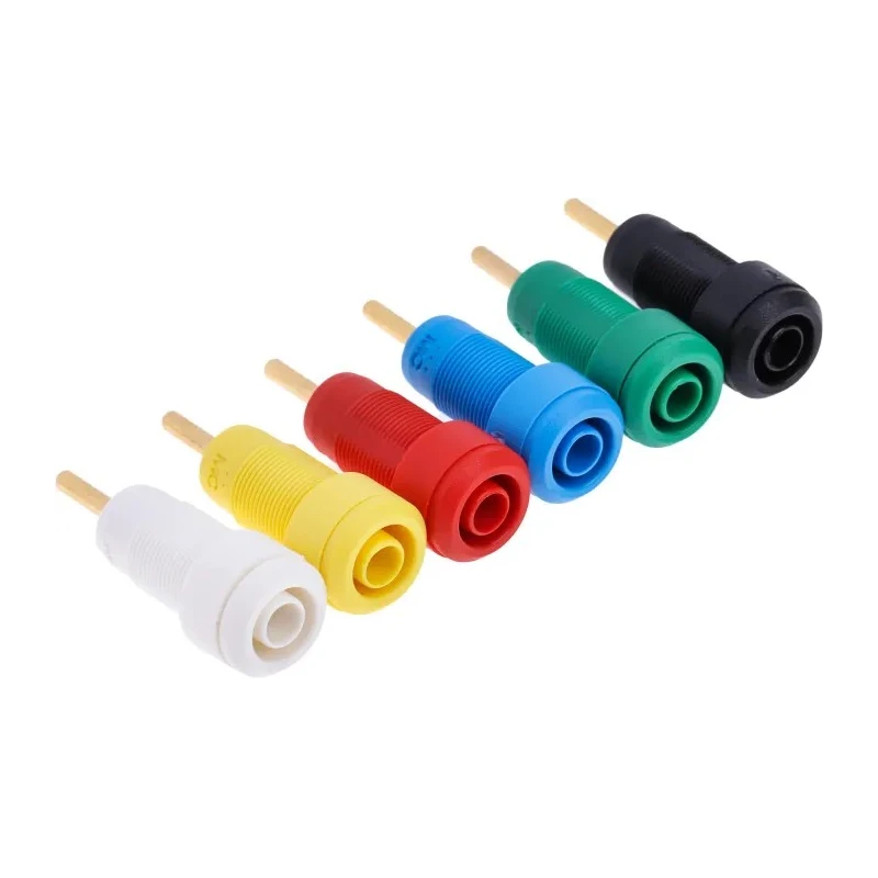 Staubli Female Banana Socket 2 mm Connector with Solder Connection Termination, Gold Plated, Brass Contact, Polyamide 20985