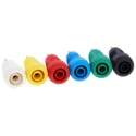 Staubli Female Banana Socket 2 mm Connector with Solder Connection Termination, Gold Plated, Brass Contact, Polyamide 20985