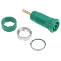 Staubli Female Banana Socket 2 mm Connector with Solder Connection Termination, Gold Plated, Brass Contact, Polyamide 20985
