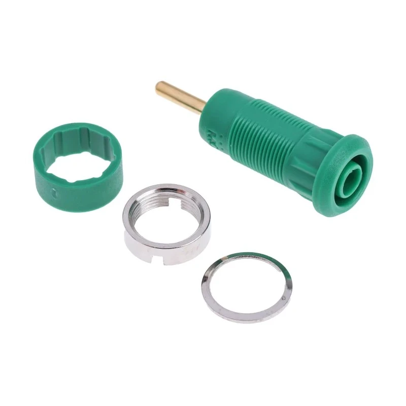 Staubli Female Banana Socket 2 mm Connector with Solder Connection Termination, Gold Plated, Brass Contact, Polyamide 20985