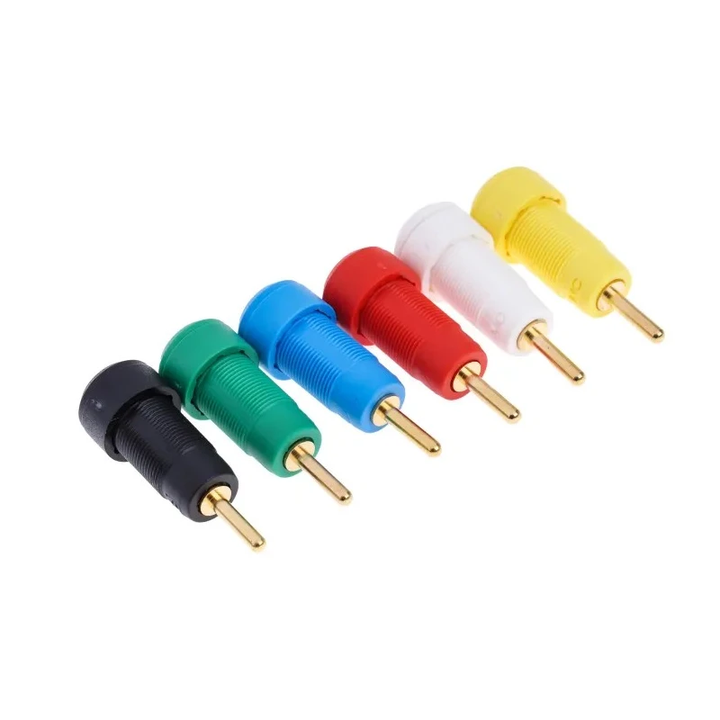 Staubli Female Banana Socket 2 mm Connector with Solder Connection Termination, Gold Plated, Brass Contact, Polyamide 20985