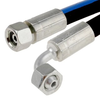 RS PRO 662mm Synthetic Rubber Hydraulic Hose Assembly, 400 bar Max Pressure 110-2207