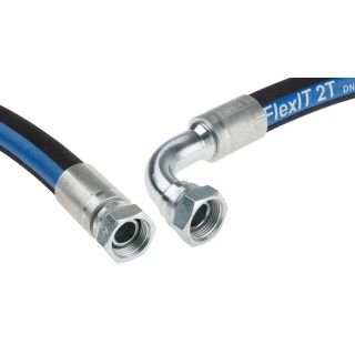 RS PRO 754mm Synthetic Rubber Hydraulic Hose Assembly, 215 bar Max Pressure 110-2237