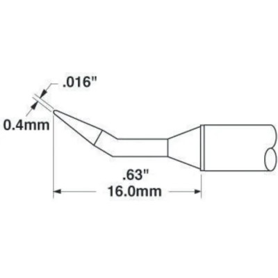 Metcal 0.4 mm Conical 16 mm Soldering Iron Tip STTC-040