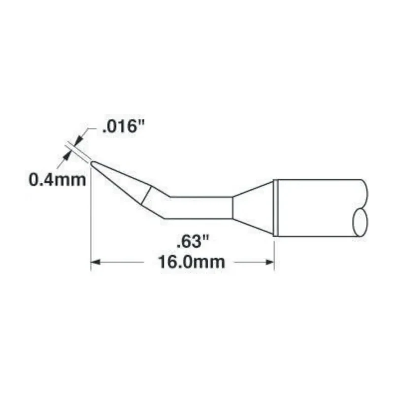 Metcal 0.4 mm Conical 16 mm Soldering Iron Tip STTC-040