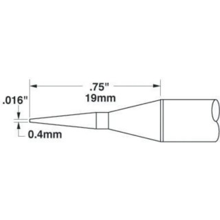 Metcal 0.4 mm Conical 19 mm Soldering Iron Tip SSC-645A