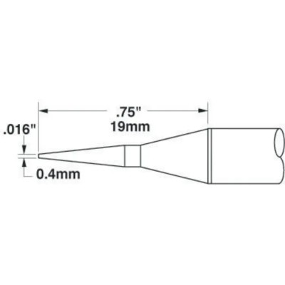 Metcal 0.4 mm Conical 19 mm Soldering Iron Tip SSC-645A