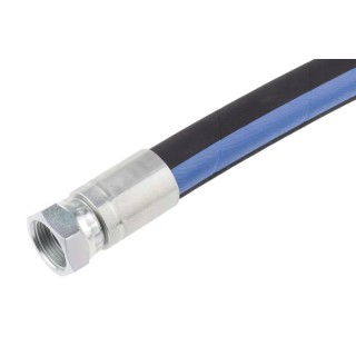 RS PRO Hydraulic Hose Assembly 454mm Length Synthetic Rubber, Steel Reinforced, 215 bar Max Pressure 110-2235