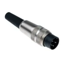 binder Circular Connector 4 Contacts Cable Mount M16 Plug Male IP40 680 Series 09-0309-00-04