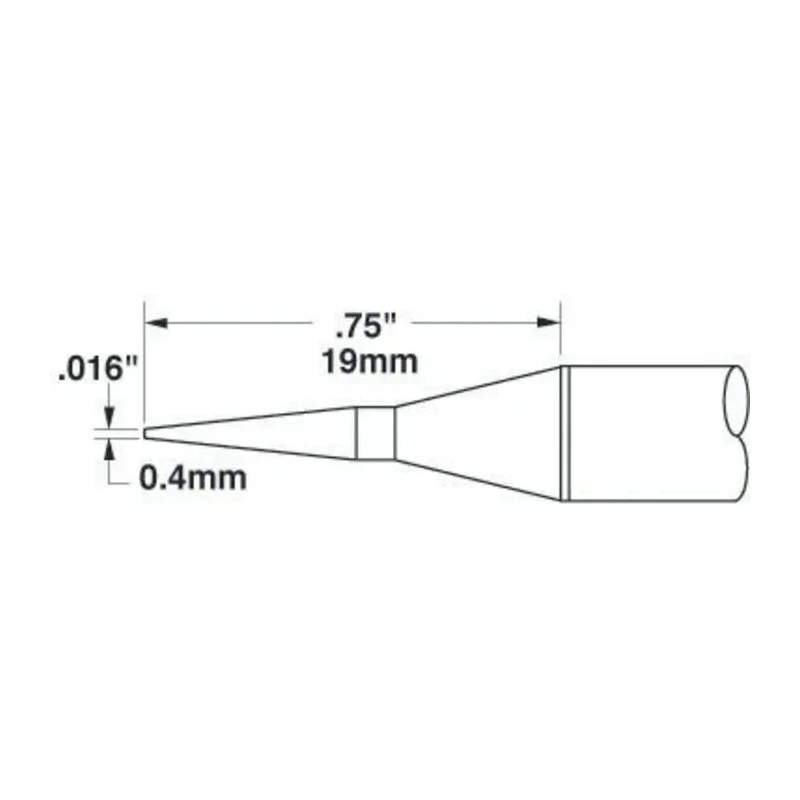 Metcal 0.4 mm Conical 19 mm Soldering Iron Tip SSC-745A