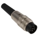 binder Circular Connector, 6 Contacts, Cable Mount, Plug Male, M16 Size, 5A Current, 250V, IP40, Polyamide 09-0321-00-06