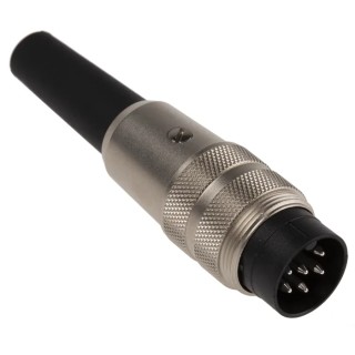 binder Circular Connector, 6 Contacts, Cable Mount, Plug Male, M16 Size, 5A Current, 250V, IP40, Polyamide 09-0321-00-06