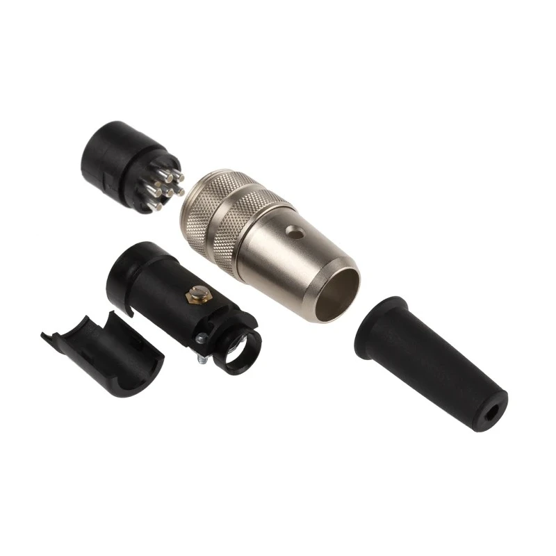 binder Circular Connector, 6 Contacts, Cable Mount, Plug Male, M16 Size, 5A Current, 250V, IP40, Polyamide 09-0321-00-06