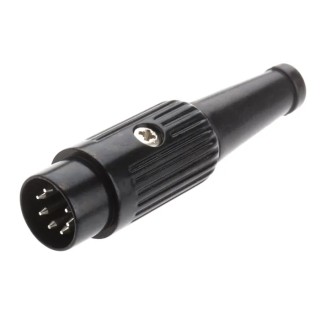 RS PRO 7 Pole Straight Standard DIN Plug, DIN 45326, DIN 41524, DIN 45327, DIN 45329, DIN 45322, 2A, 34 V ac, 34V dc 110-2854