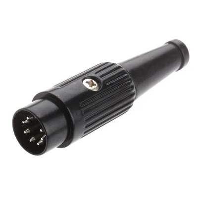RS PRO 7 Pole Straight Standard DIN Plug, DIN 45326, DIN 41524, DIN 45327, DIN 45329, DIN 45322, 2A, 34 V ac, 34V dc 110-2854