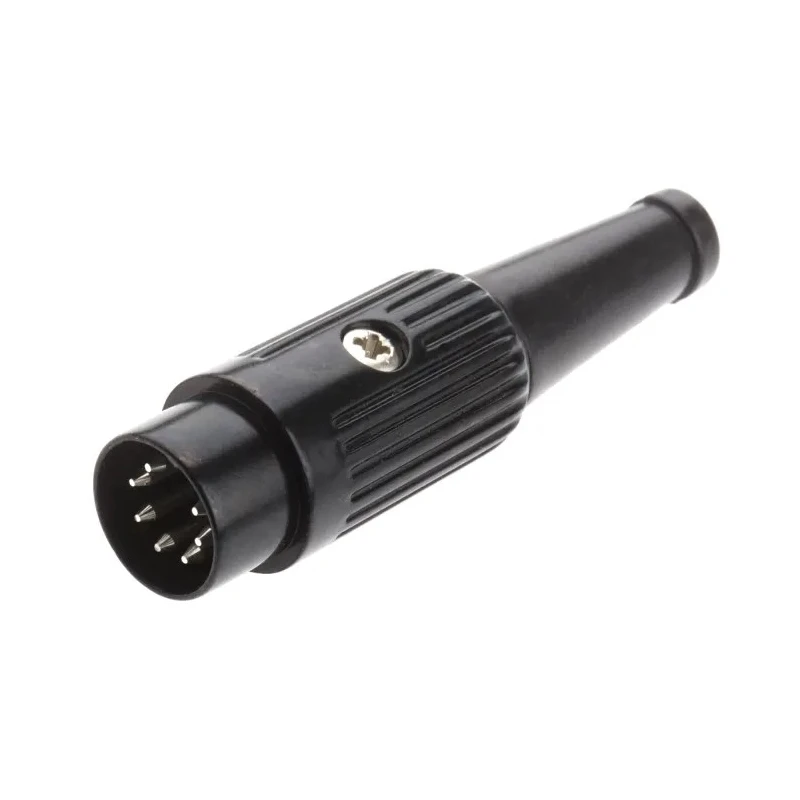 RS PRO 7 Pole Straight Standard DIN Plug, DIN 45326, DIN 41524, DIN 45327, DIN 45329, DIN 45322, 2A, 34 V ac, 34V dc 110-2854